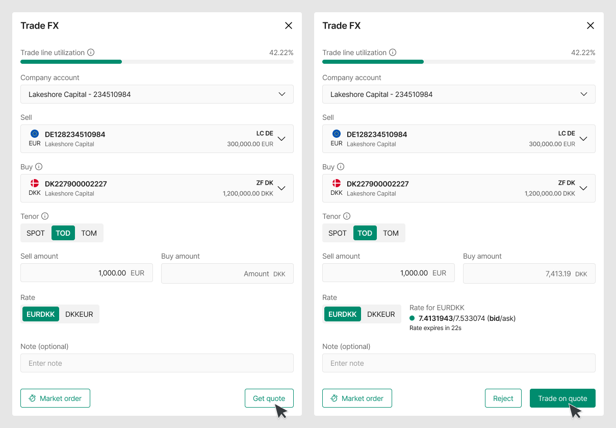 Fig 3. Request a quote and place order