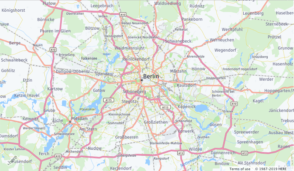 A basic non-interactive map