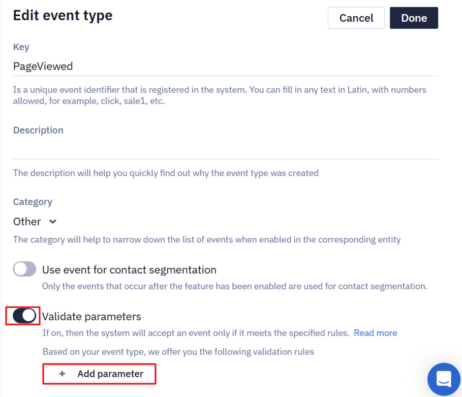 Add parameter