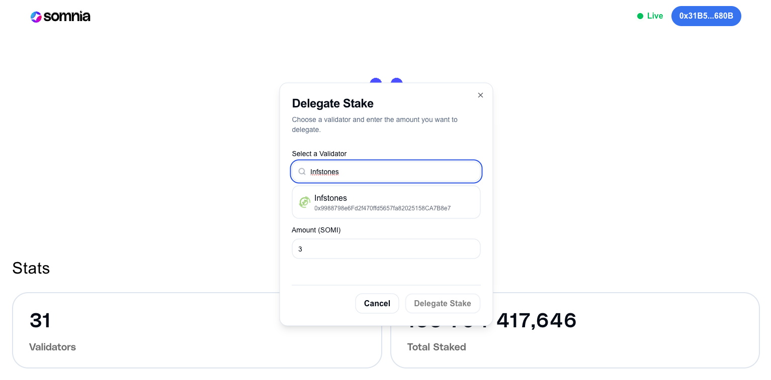 Select InfStones Validator