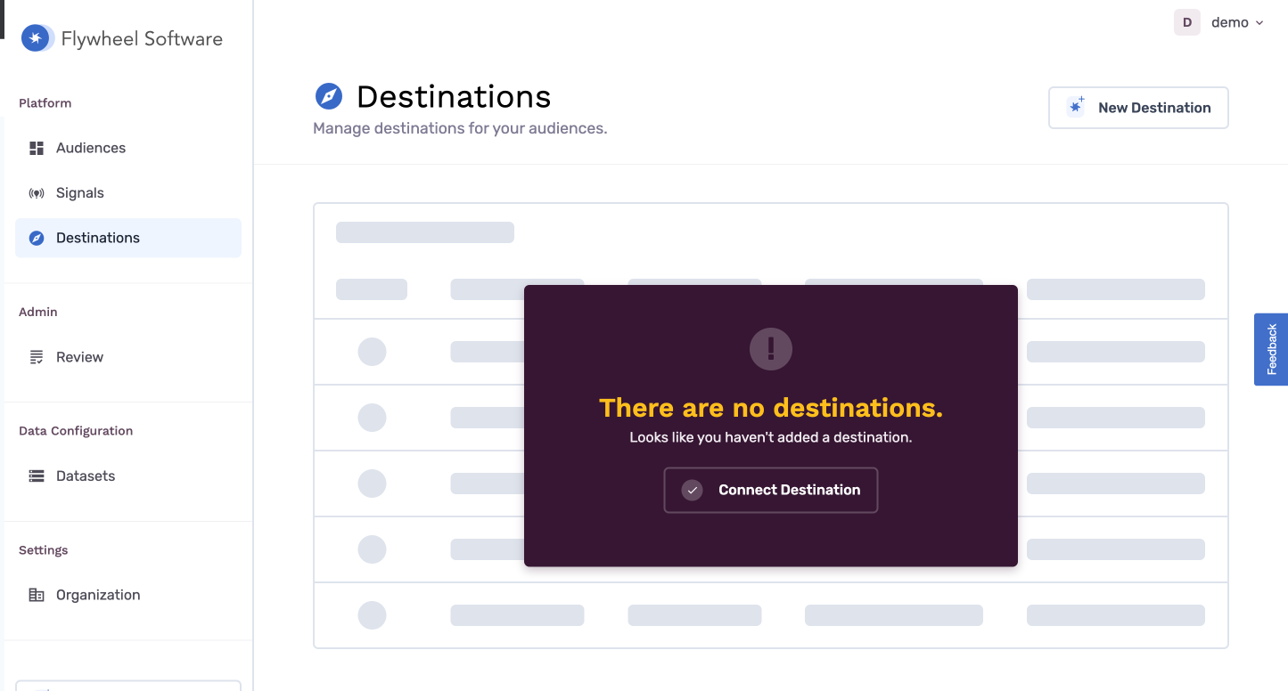 Select Destinations Navigation