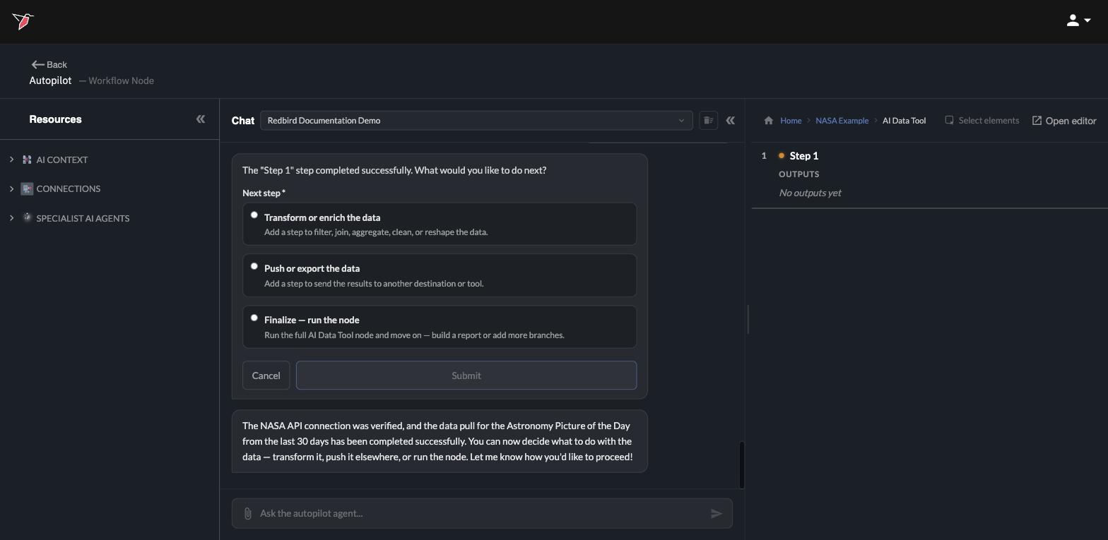 The NASA connection verified and the data pull completed