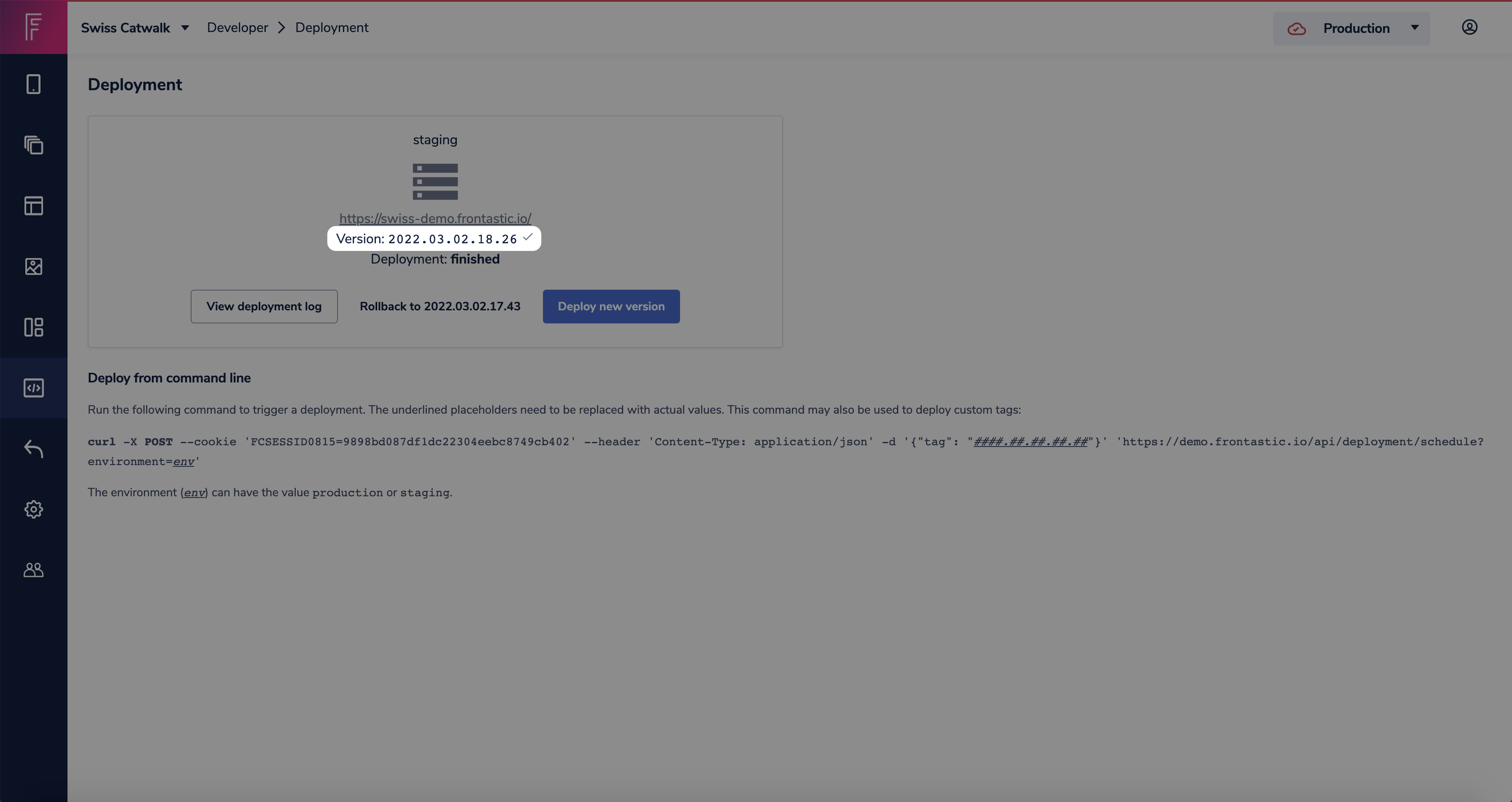 Find deployment version.png