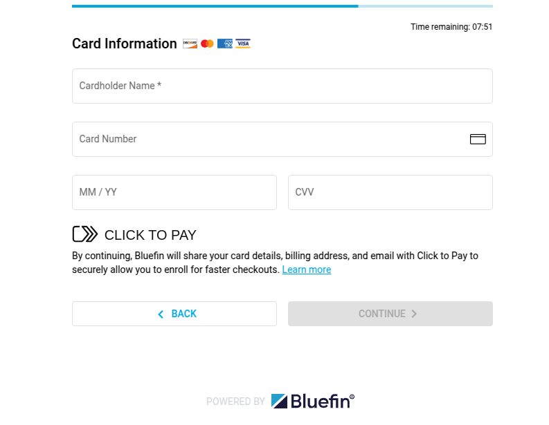 Checkout Component: Card Information