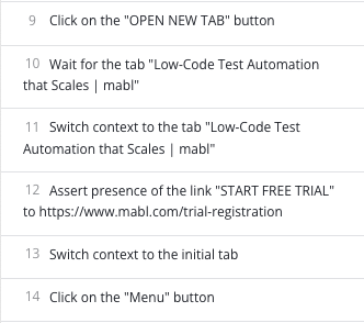 Training interactions in different tabs