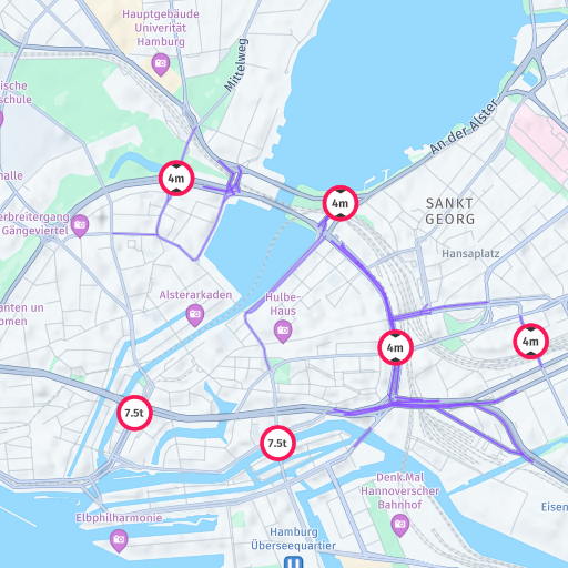 A raster tile that includes the vehicle_restrictions feature