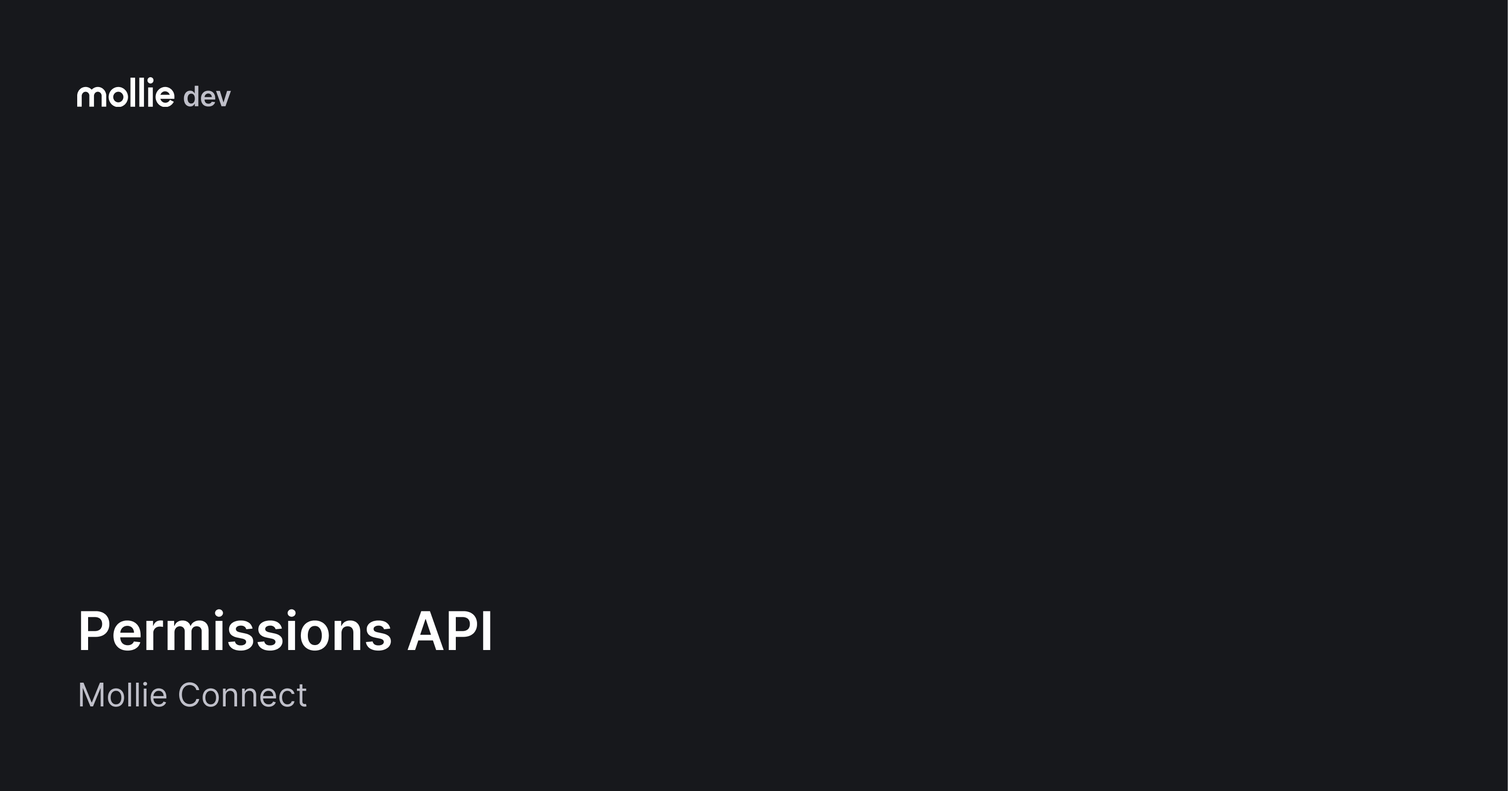 Permissions API | Mollie Documentation