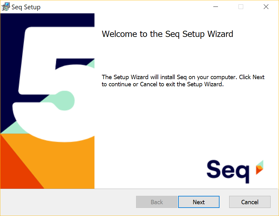 Seq Setup Wizard installer on Windows