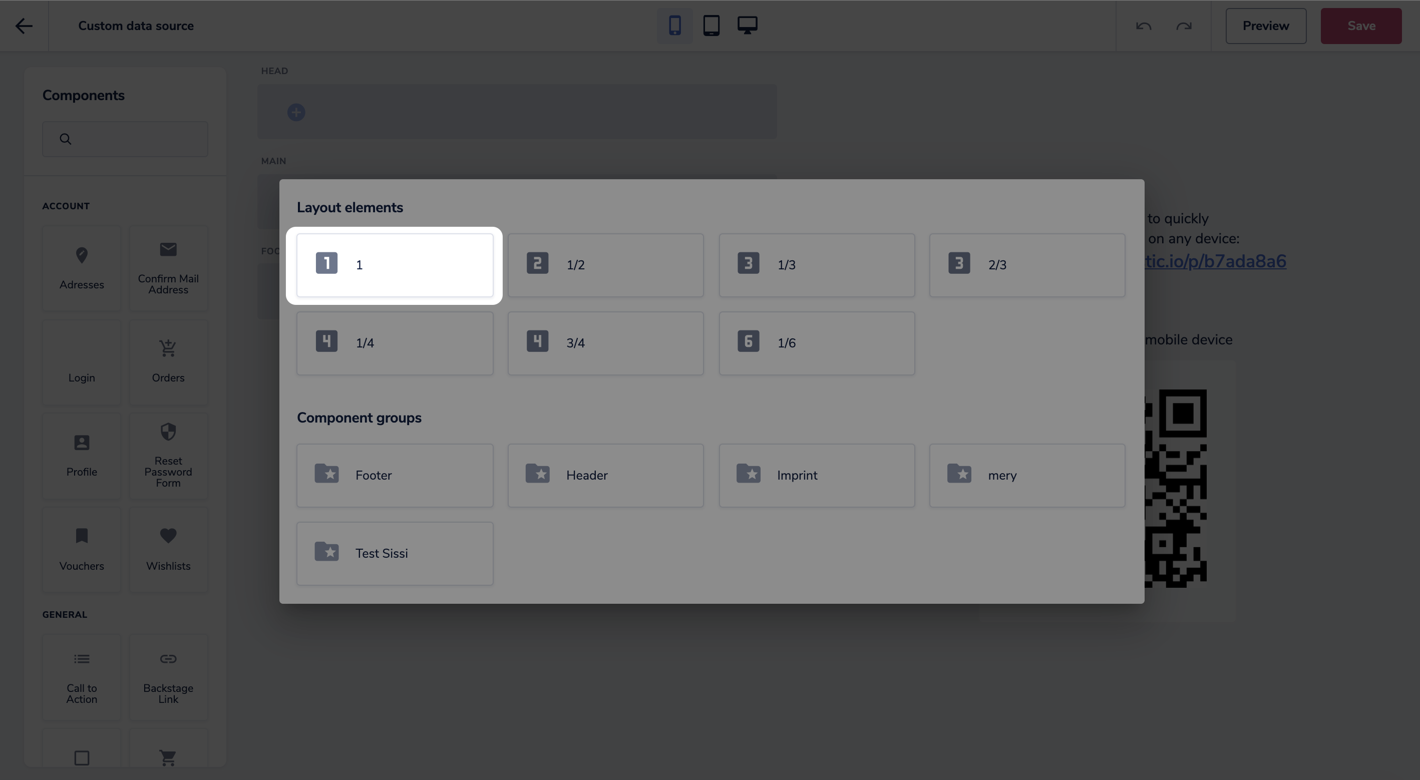 Select the layout element.png