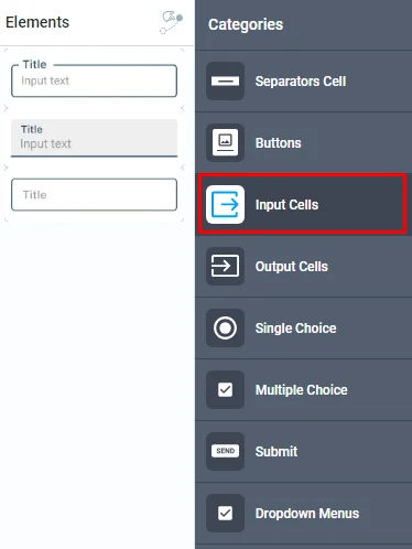 input cells