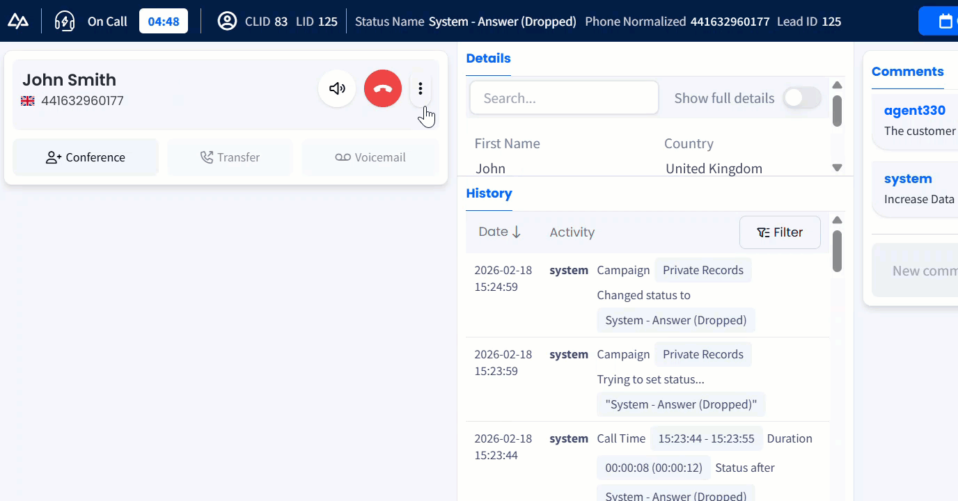 Video with the reporting issues with predictive calls