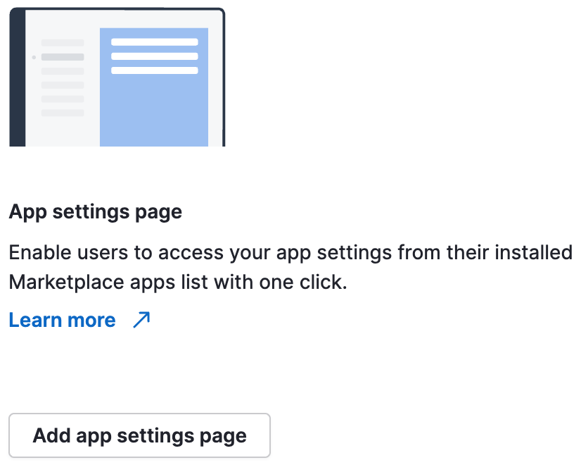 Custom UI for app settings