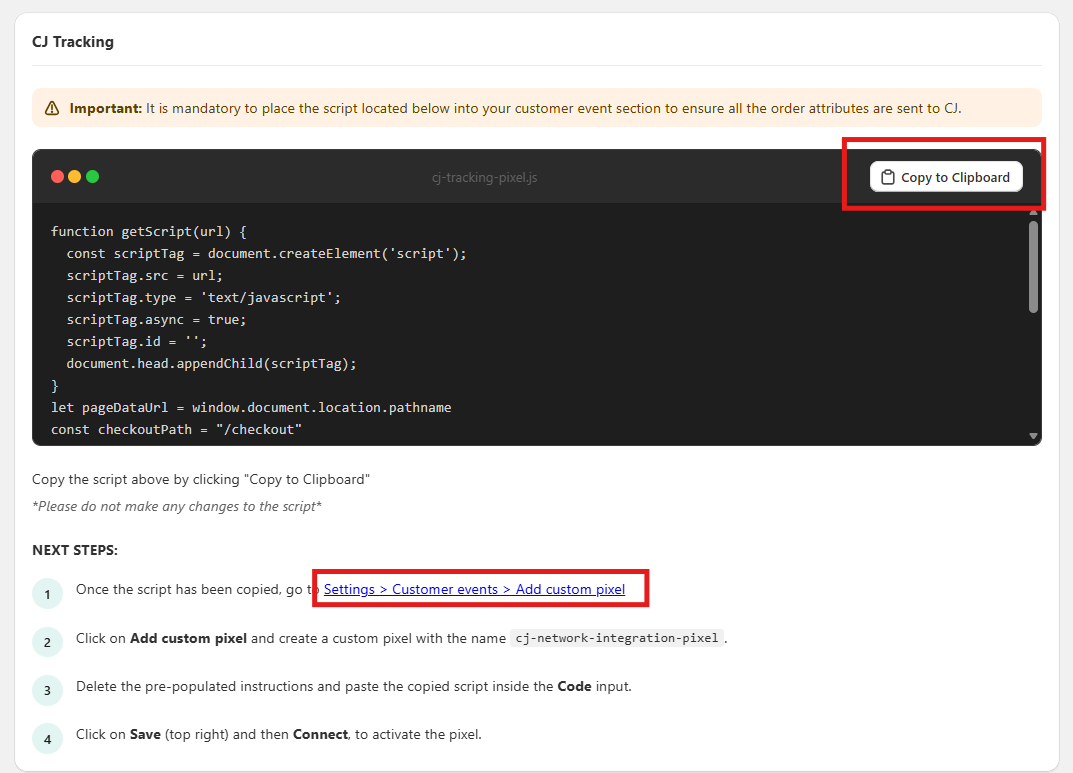 Save your configuration
