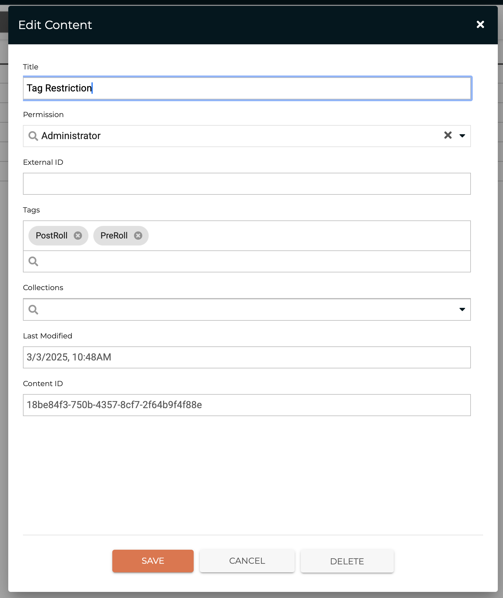 Assigning tags to a security group