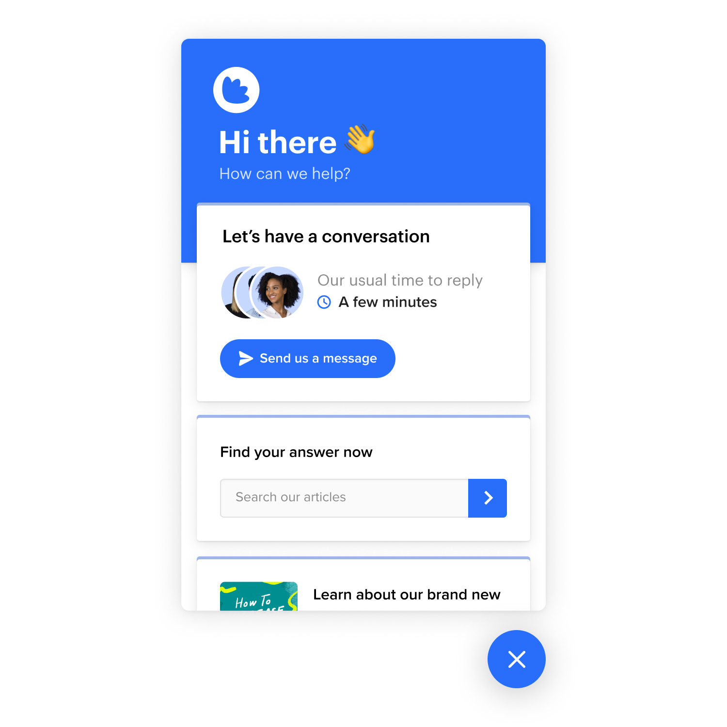 1-intercom product-messenger home screen.jpg Intercom messenger example