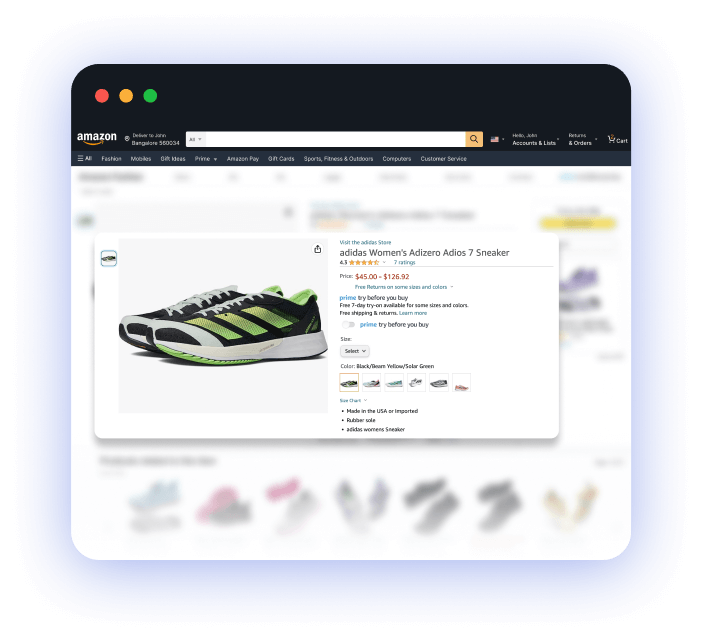 Screenshot of ScrapeIN Amazon Product API response displaying detailed product description and information.