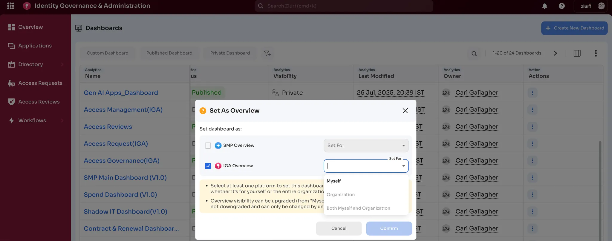 Screenshot – Select Modules