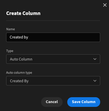Adding an auto column at a later point