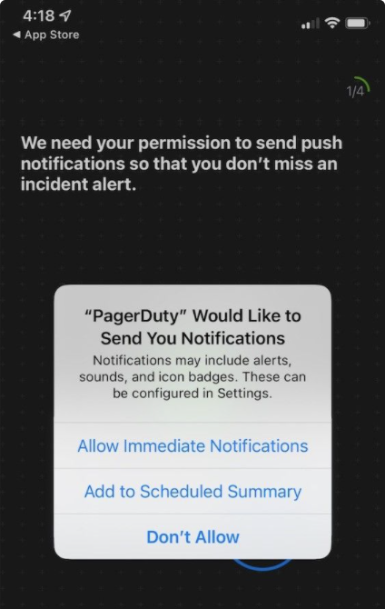 Allow notifications