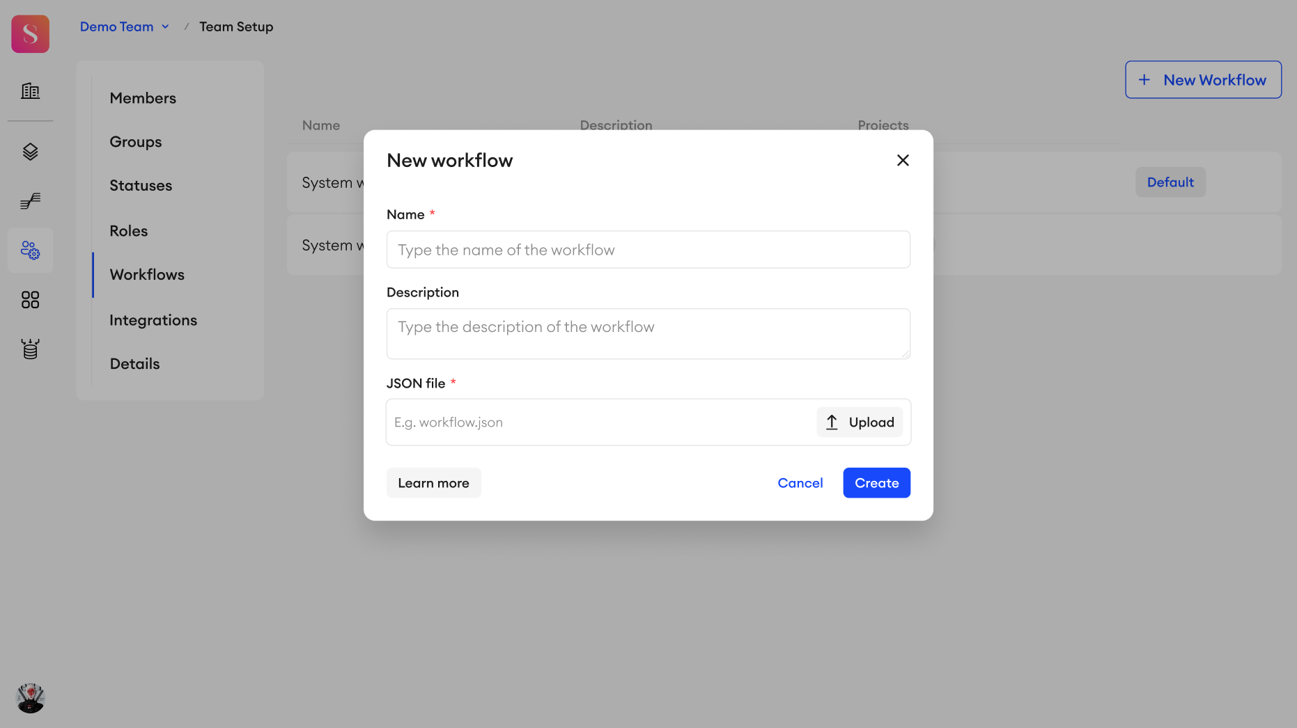 workflow creation