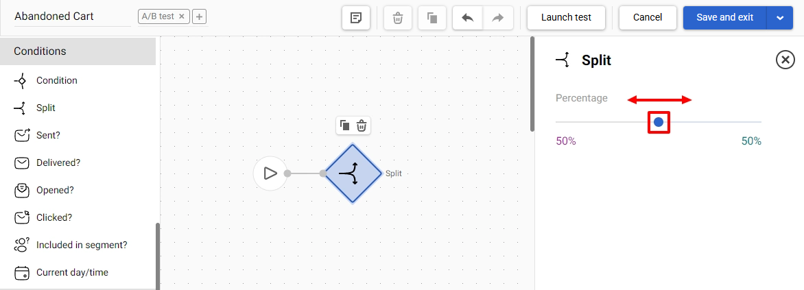 Split block settings Split block settings