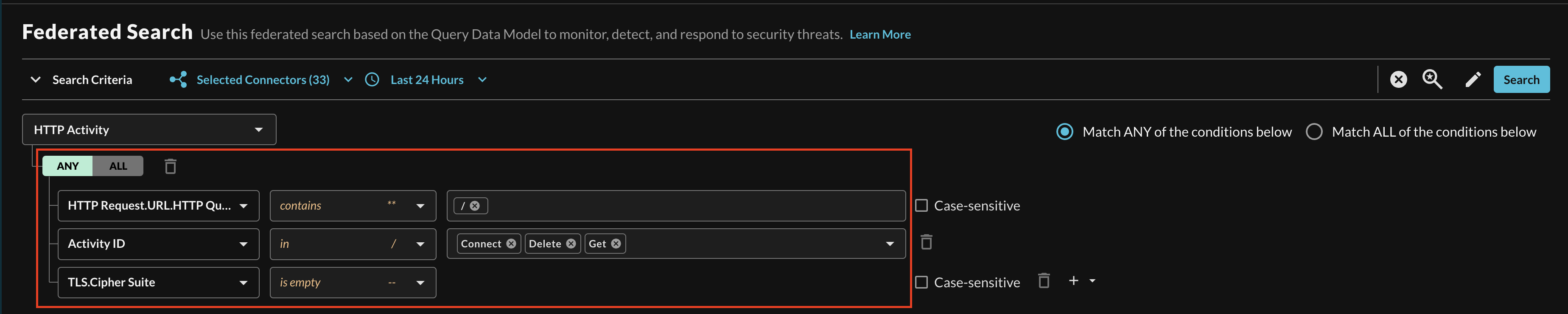 FIG. 18 - Multi-condition quantifier support for Event-based search