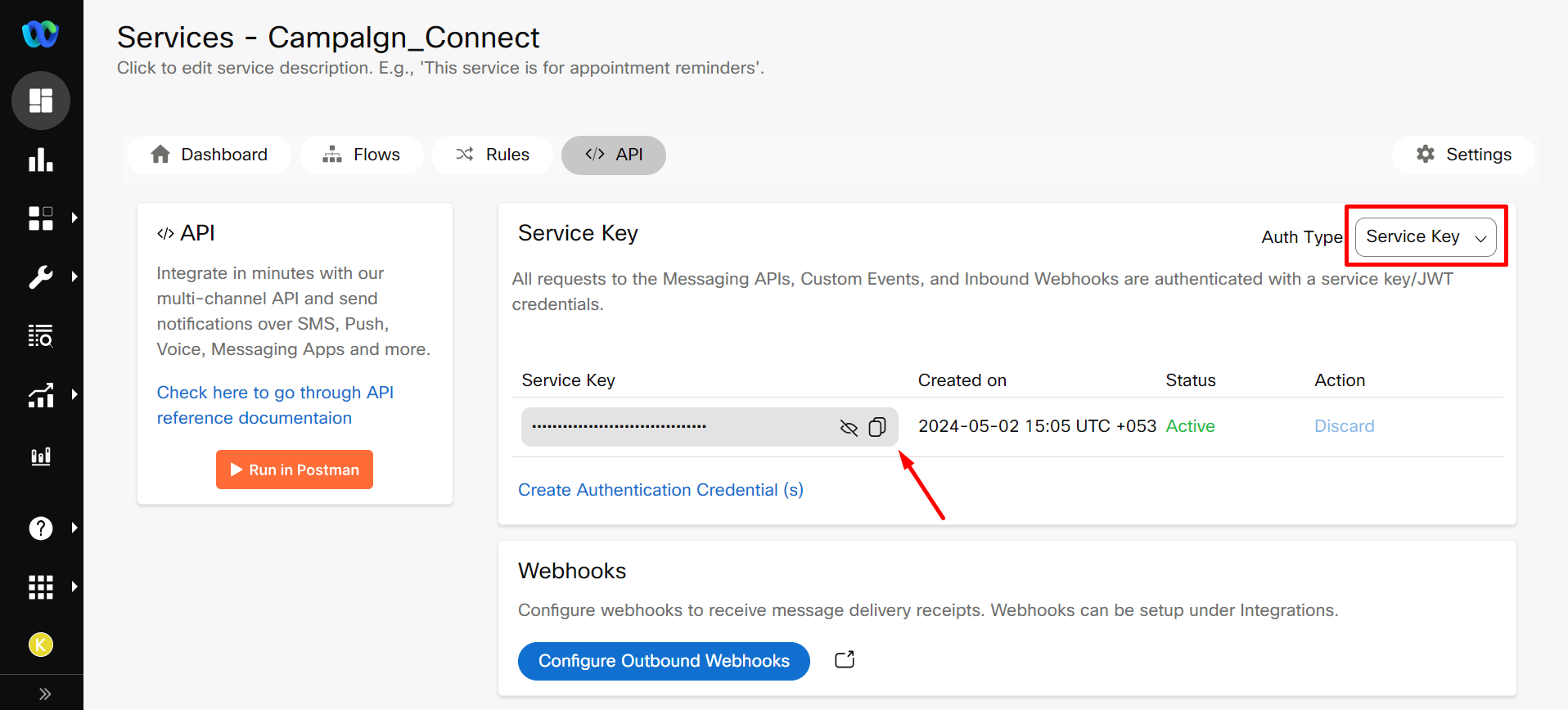 Step 1: Creating an RCS flow in Webex Connect