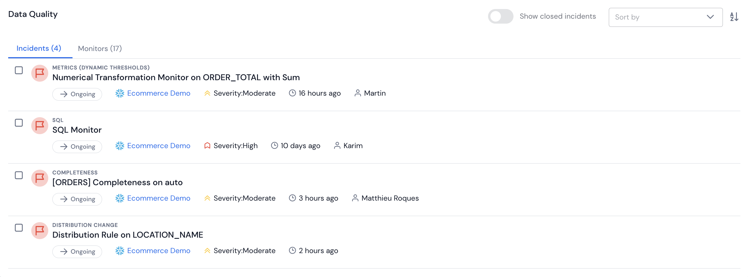 Data Asset Incidents