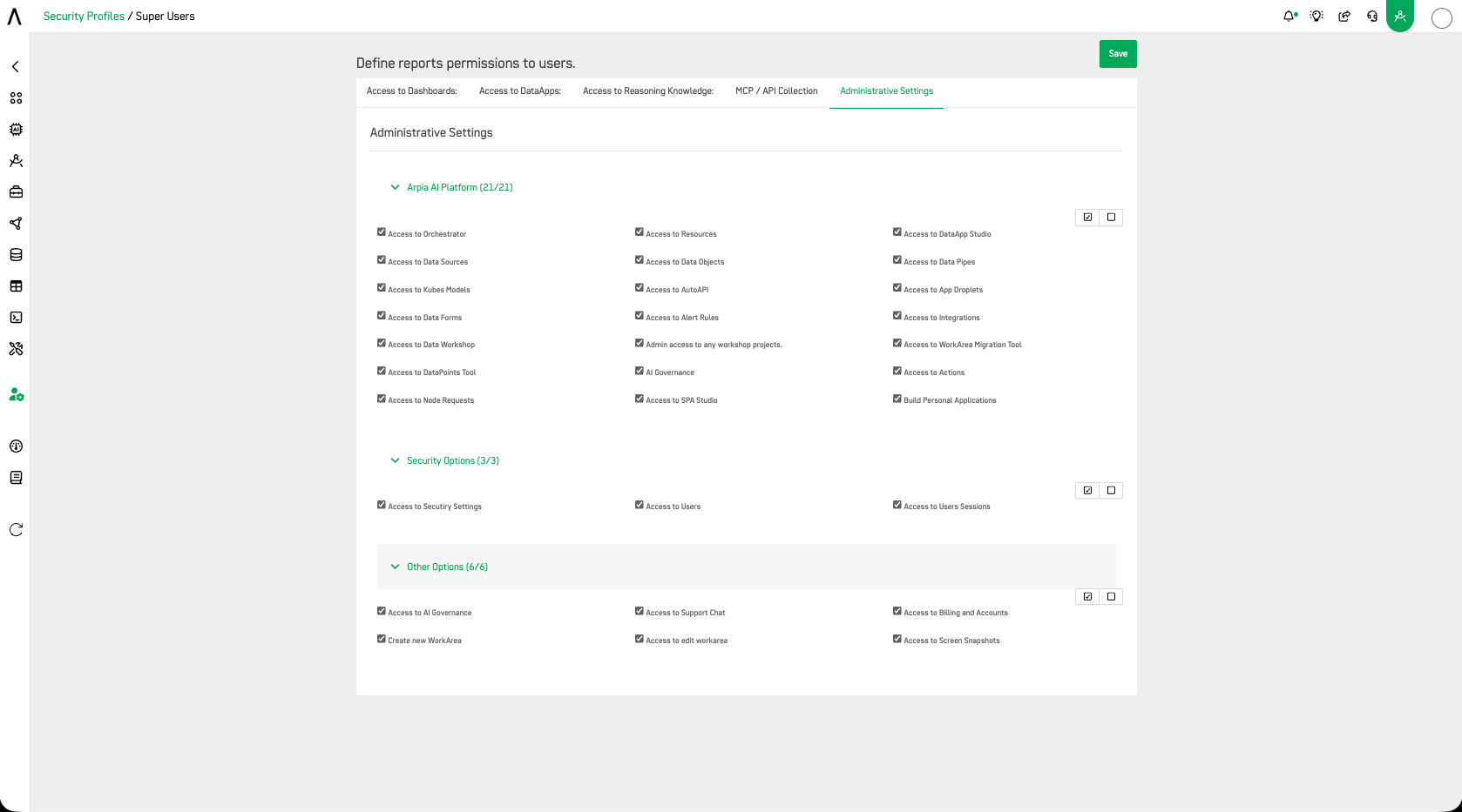 Administrative Settings
