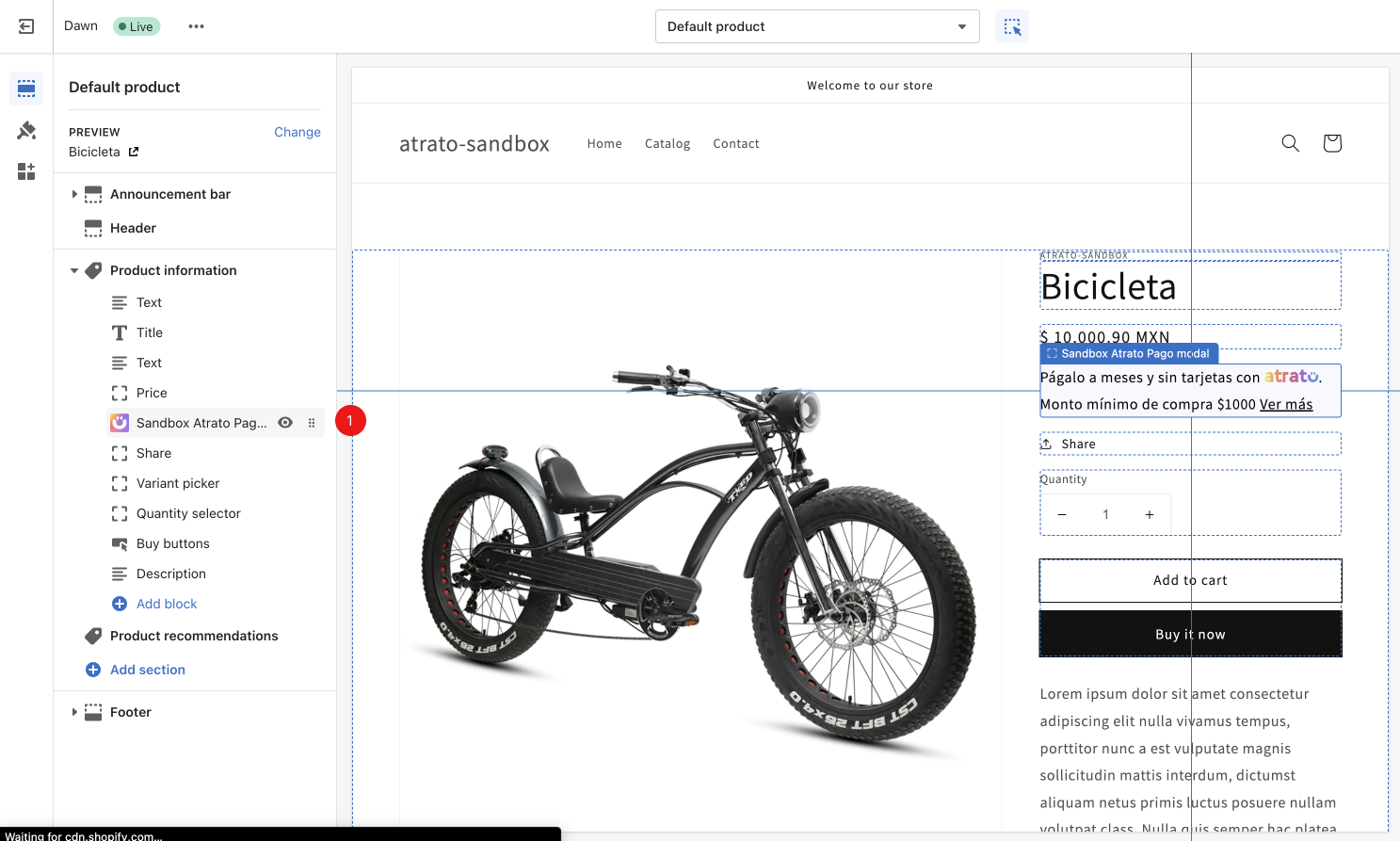 Mover el modal de Atrato Pago