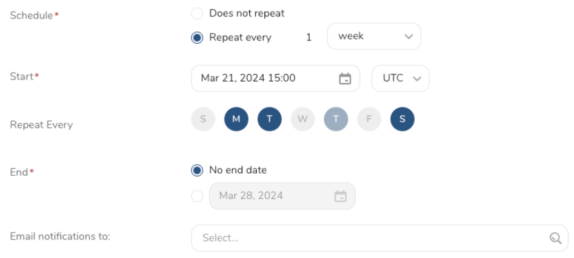 Define Schedule to Activate a Segment 