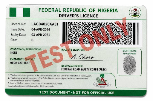 nigeria-drivers-license-back-test.jpg Expected: authentic · Image: back