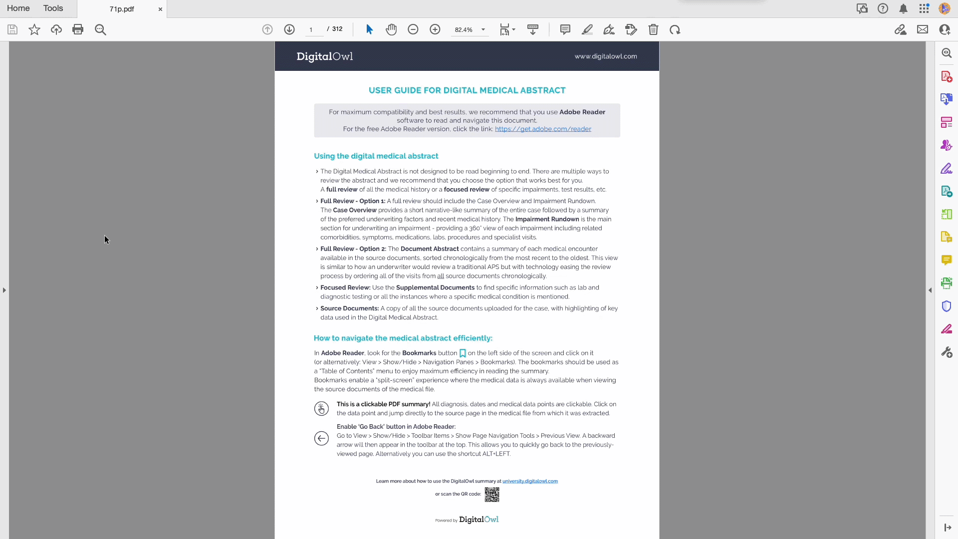 The impairment rundown has all findings and diagnoses related to each impairment