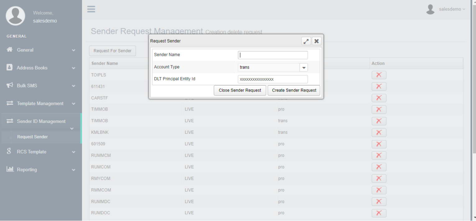 Configure Sender IDs 