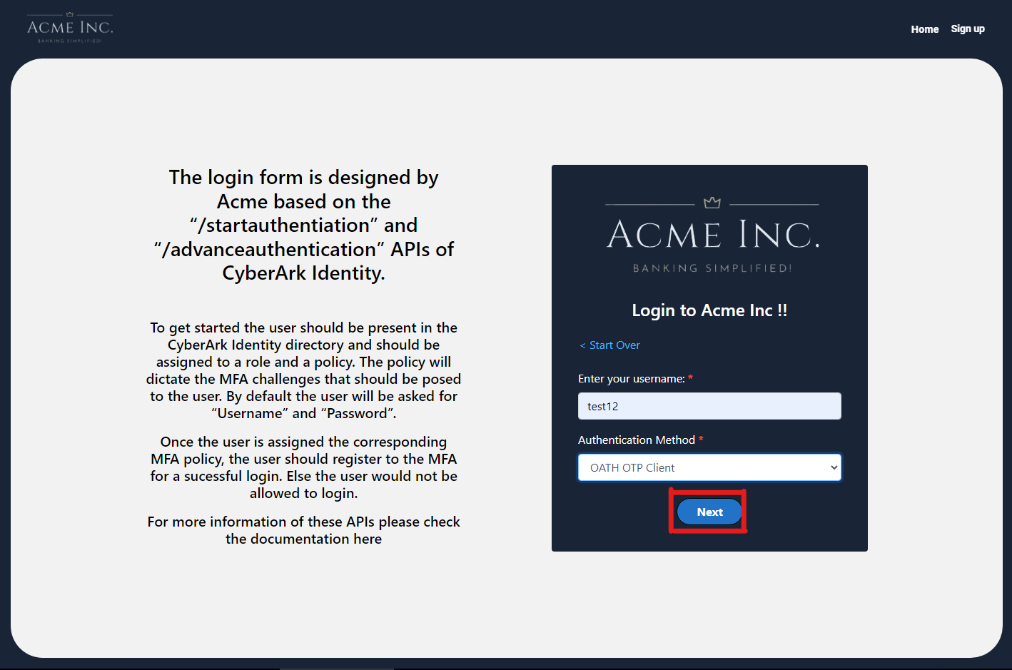 Temp2.png Authentication Challenge screen