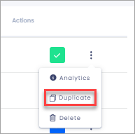 Screenshot of the Duplicate control