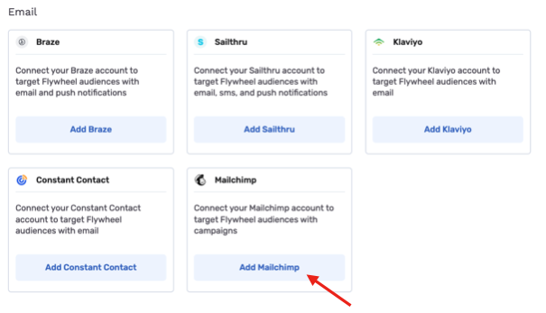 Add mailchimp destination