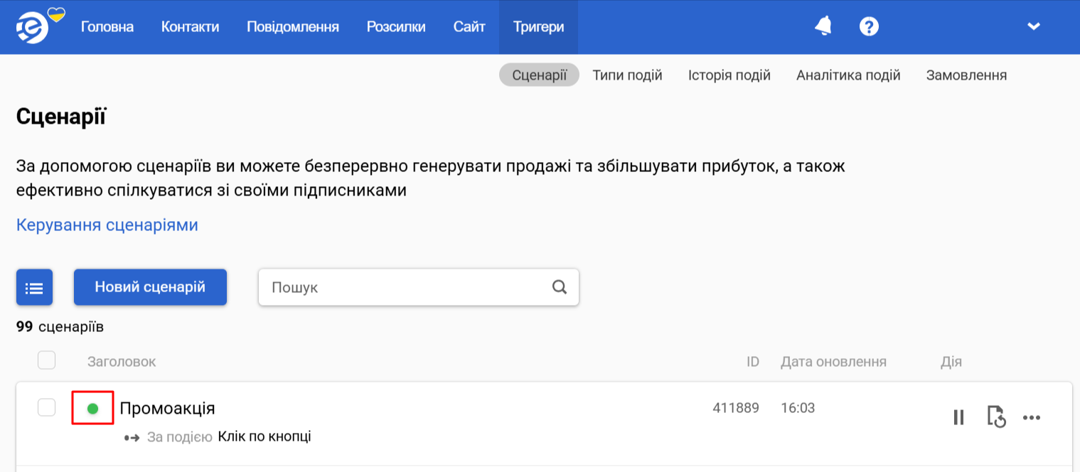 Активний сценарій