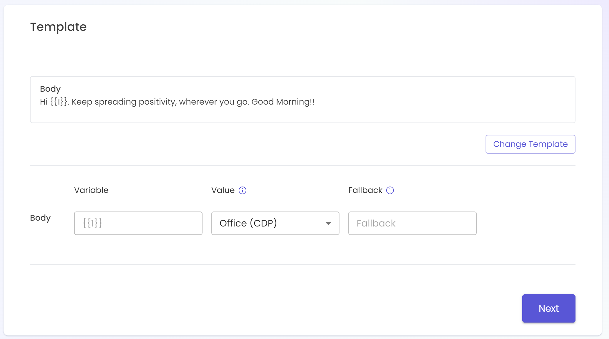 Choosing a variable from CDP