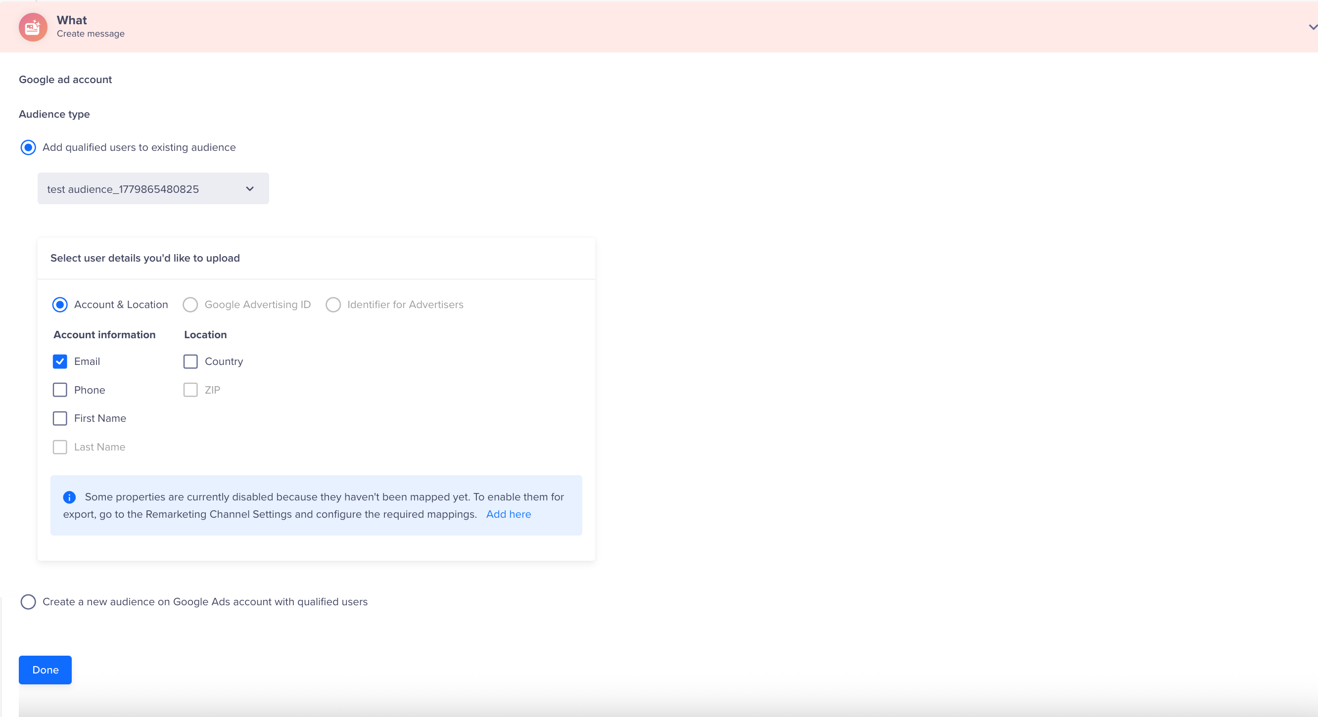 Configure Audience Type In What Section