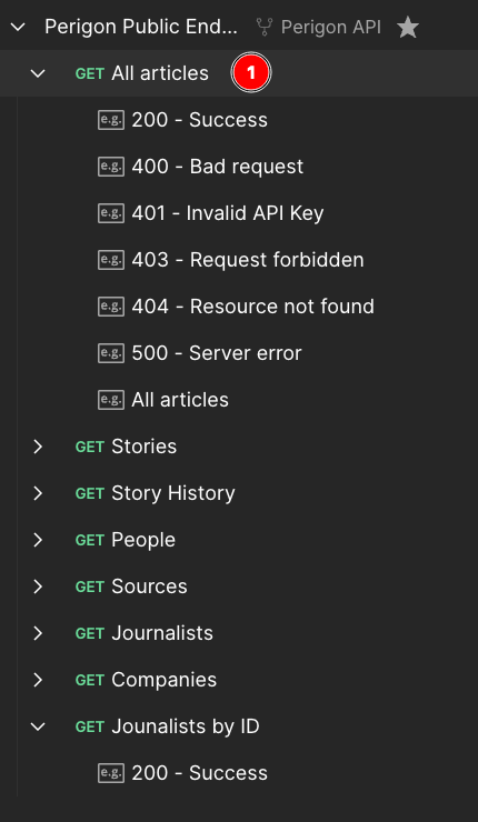 Access articles endpoint