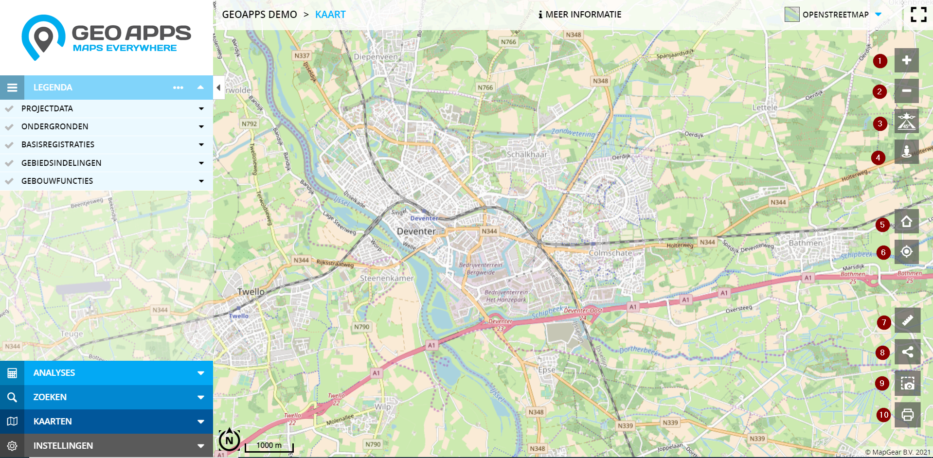 Basisfuncties GeoApps Viewer