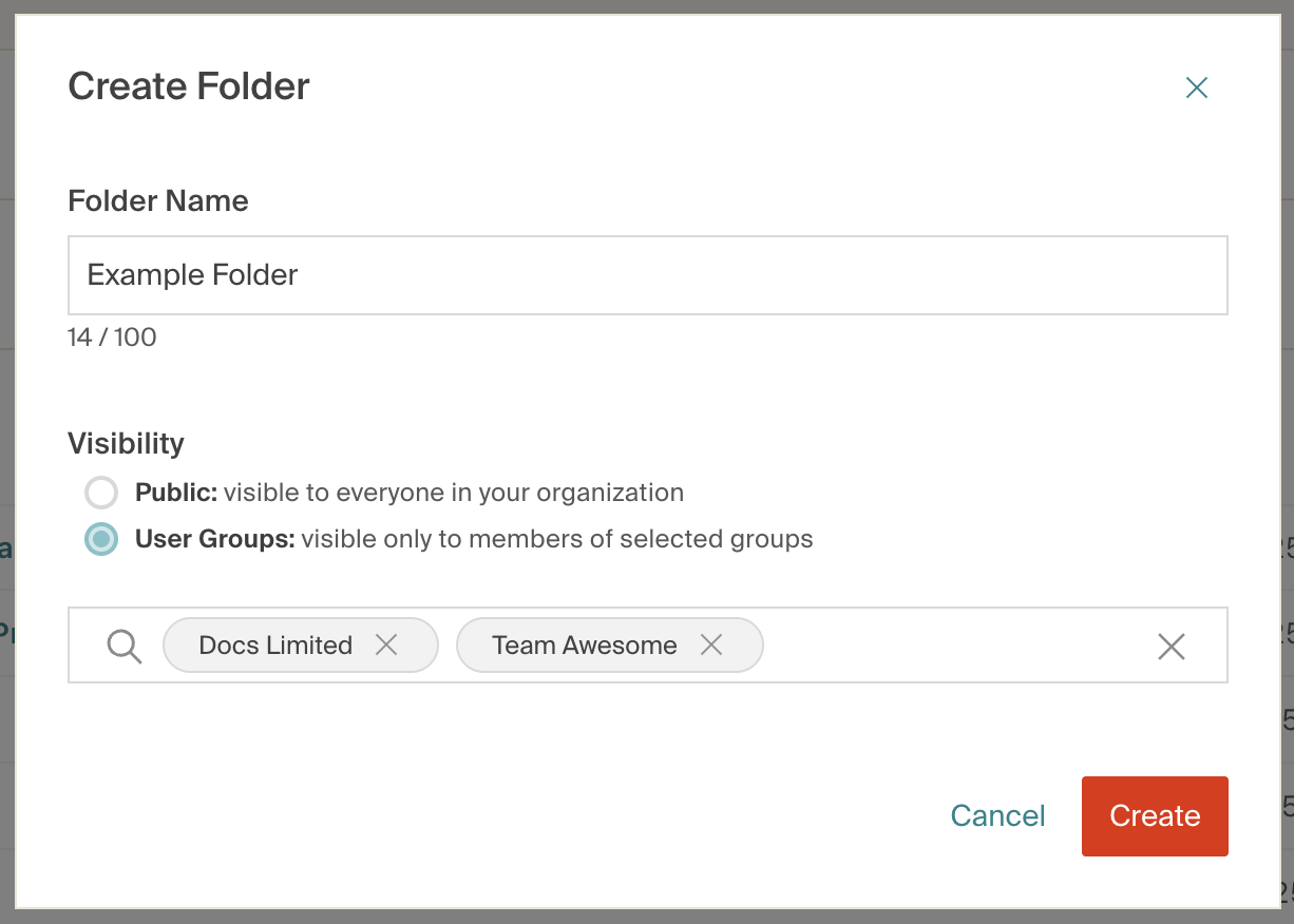 Create folder form