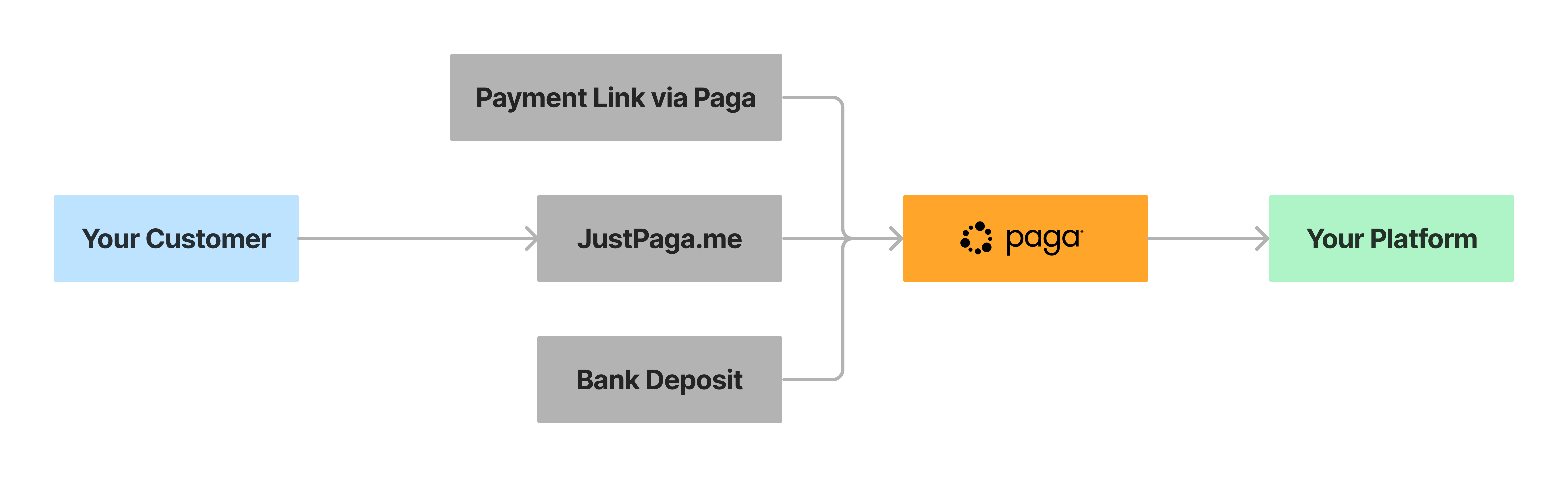 Accepting payments directly on paga.