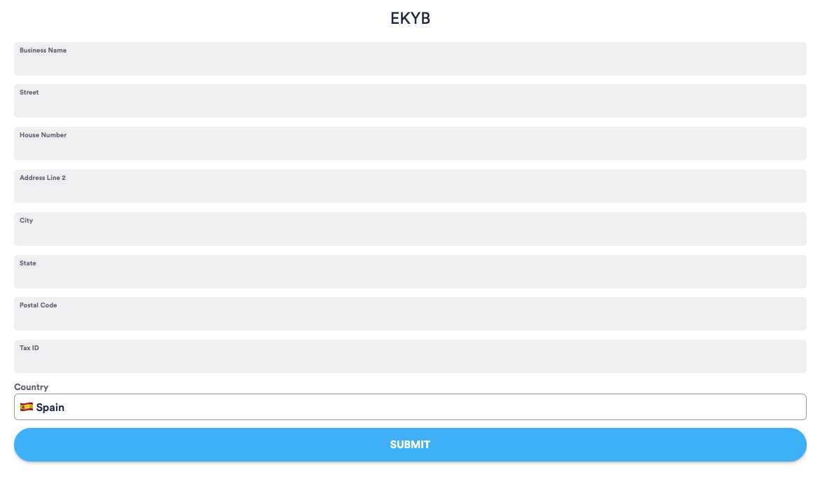 eKYB module configuration