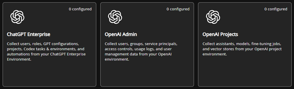 Connector tiles for OpenAI and ChatGPT