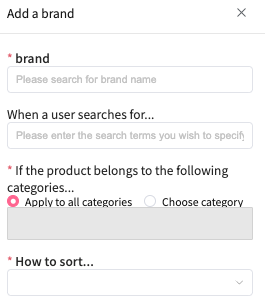 a setting panel for boosting brand awareness