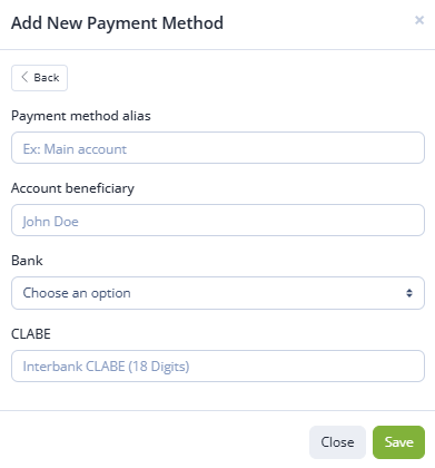 Image 1. Adding a New Payment Method (from Ecart Pay)