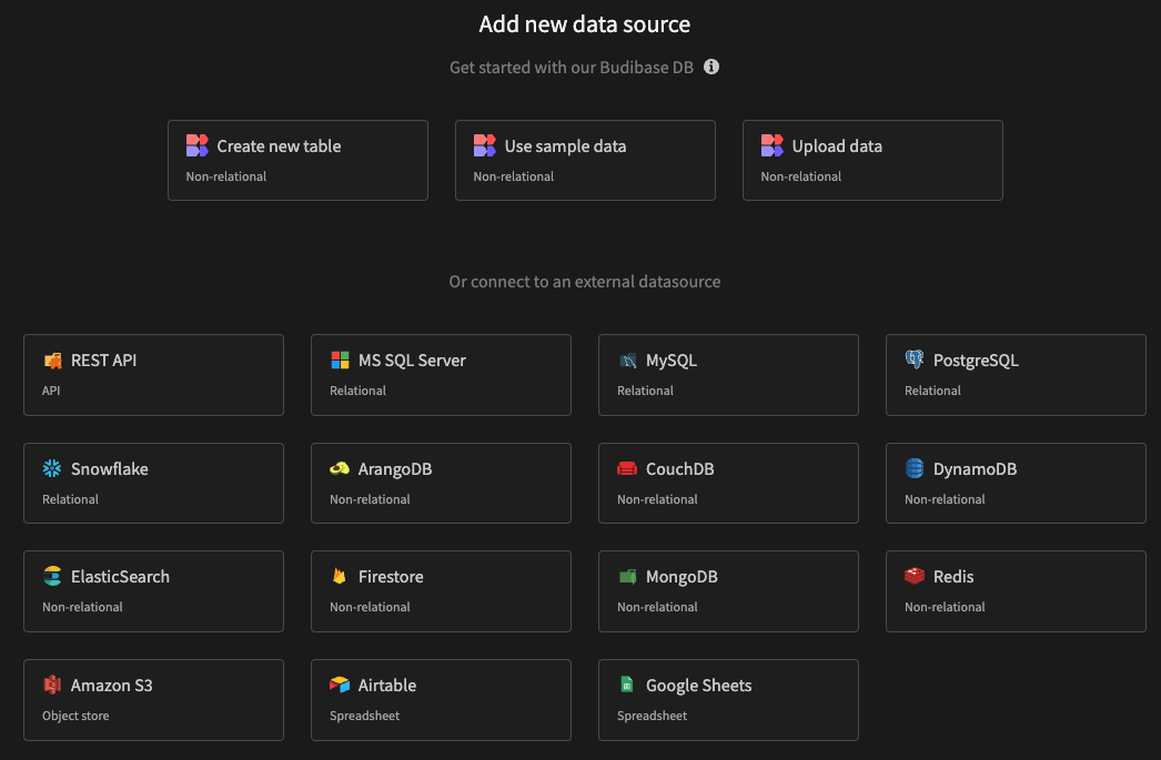 Choose a datasource