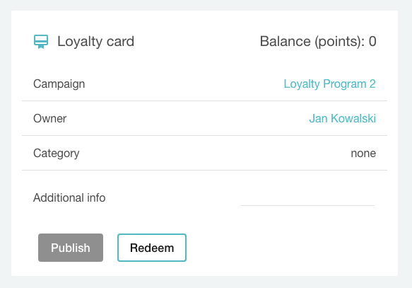 Loyalty Card Balance